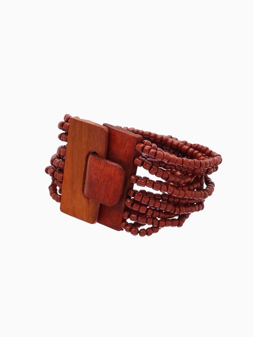 Браслет плетёный, 20×5 см, коричневый