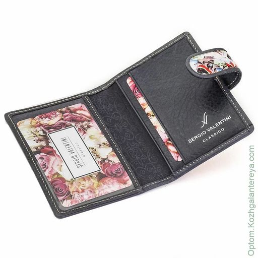 Женская кожаная визитница Sergio Valentini СВ 8138-010  фото 7