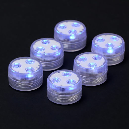 Светильник водонепроницаемый мини, 3 x 1.9 см, 6 шт, от CR2032 (в компл.), пульт, RGB, IP68 - Simaland фото 7