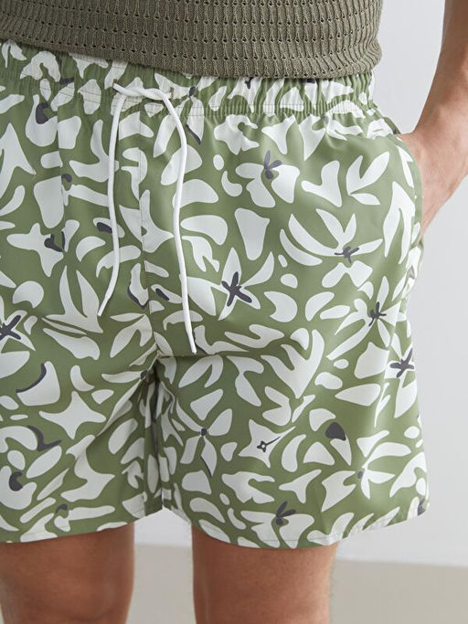 K?sa Boy Desenli Erkek Deniz ?ortu