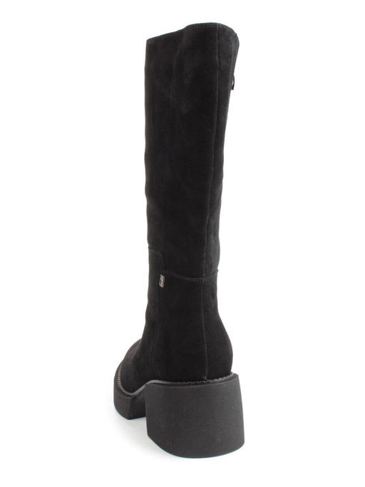 02-FI908-2M BLACK Сапоги зимние женские (натуральная замша, натуральный мех) - Фабричный китай фото 5