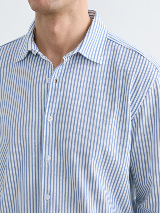 Regular Fit ?izgili Erkek G?mlek