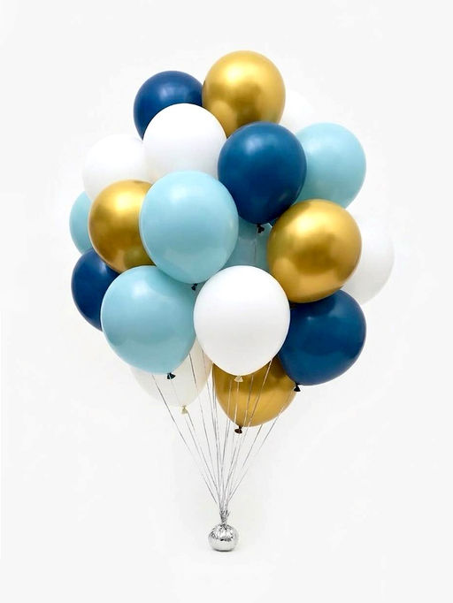 Воздушные шары латексные 12" "Оливковый, бежевый, золотой, кофейный микс" набор 25 штук