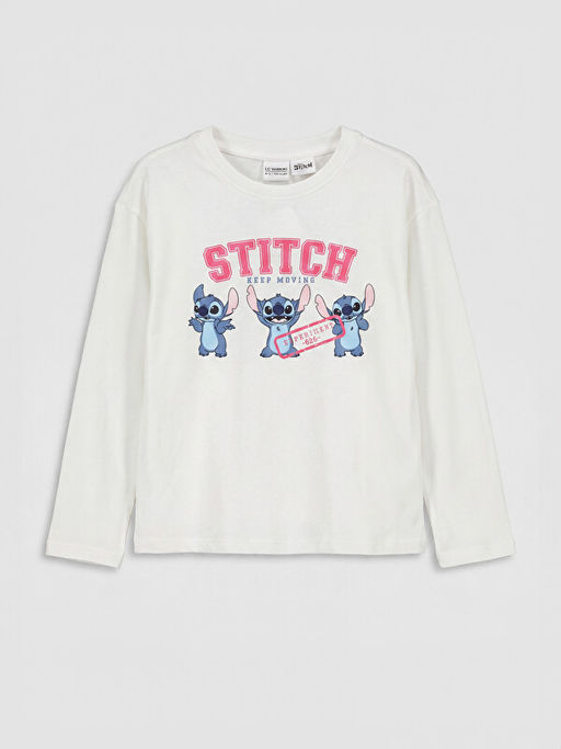 Stitch Bask?l? K?z ?ocuk Pijama Tak?m