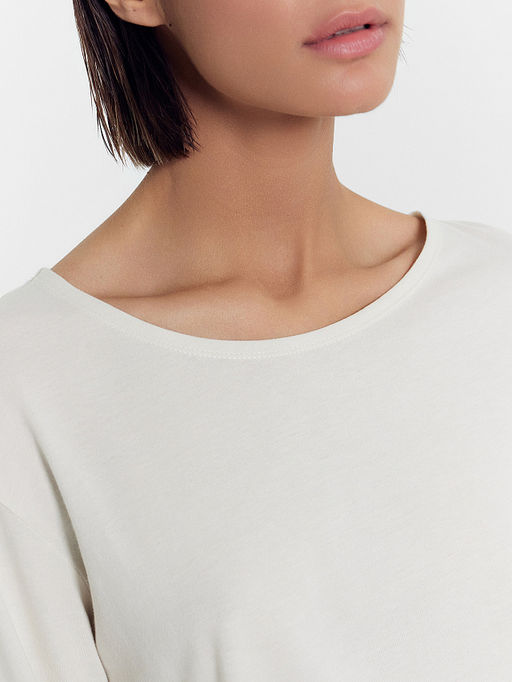 Джемпер женский молочно-бежевый - Mark formelle фото 5