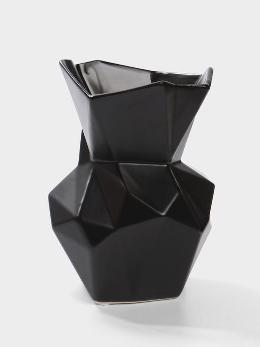 Ваза настольная керамика "Анхель" 20х12 см, чёрный