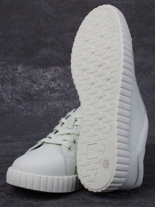 05-PDA175-5 LT. GREEN Кроссовки женские (натуральная кожа)