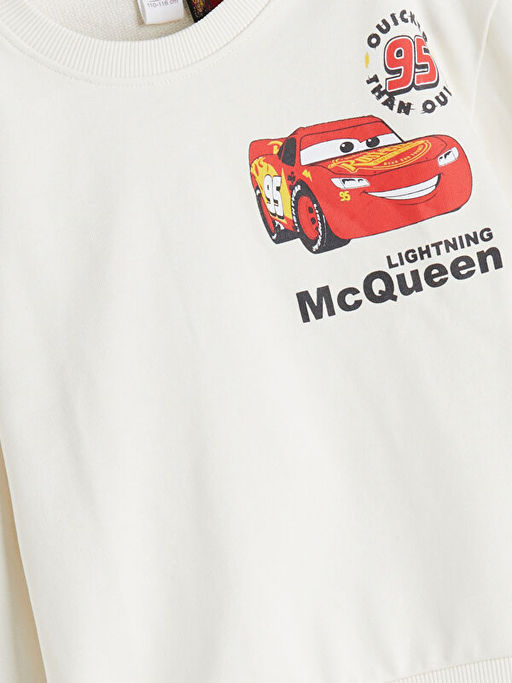 Arabalar Bask?l? Erkek ?ocuk Sweatshirt