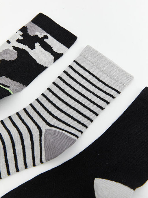 Desenli Erkek ?ocuk Soket ?orap 3l? - Waikiki фото 2