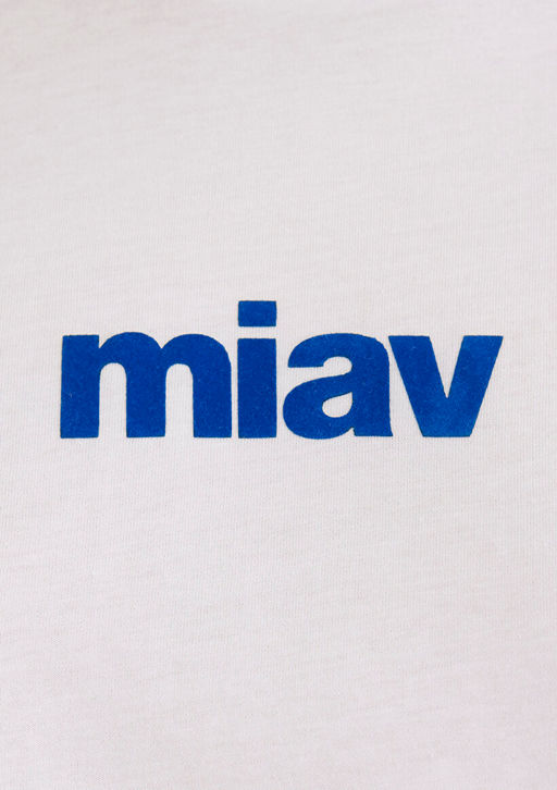 Miav Bask?l? Beyaz Tisort - Mavi фото 7