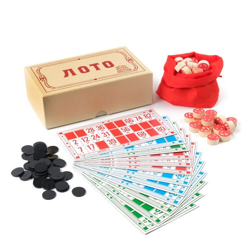 Русское лото, настольная игра «Подарочное», 18×10 см, 20 фишек