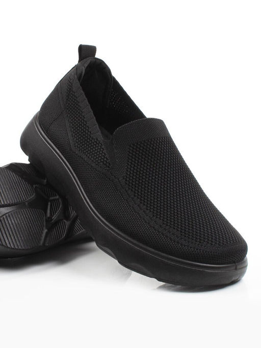 05-TEX-D03-07 BLACK Полуботинки спортивные летние мужские (текстиль)