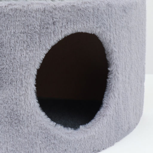 Домик для животных угловой, джут, 35 х 35 х 64 см, серый - Simaland фото 5