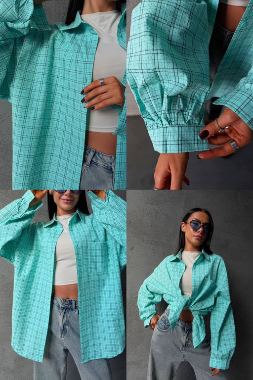 Рубашка оверсайз -легкая жатка