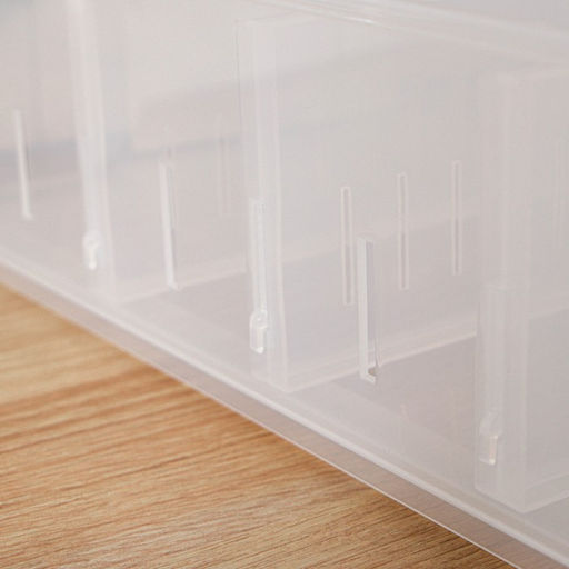 Контейнер для хранения без крышки Econova ROLLY, 11.5 л, пластик, 24.2×45×12.9 см, прозрачный