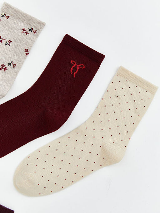 Desenli Kad?n Soket ?orap 5li