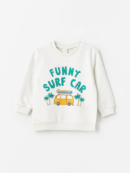 Bask?l? Uzun Kollu Erkek Bebek Sweatshirt 2li - Waikiki фото 2