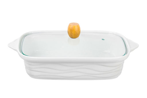 Блюдо для запекания Elan Gallery Айсберг волны 30×18×13 см 1.1 л с крышкой  фото 9