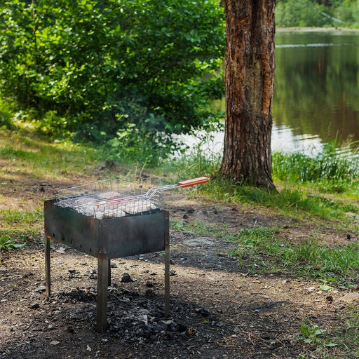 Решётка-гриль Maclay, универсальная, хромированная сталь, 56x31 см, рабочая поверхность 31x26 см фото 5
