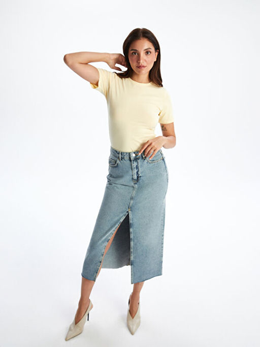 Bisiklet Yaka Kad?n Ti??rt