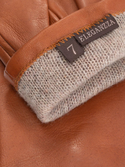 Перчатки женские ш+каш. F-IS5500 cognac - Eleganzza фото 5