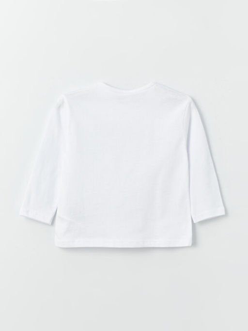 Bisiklet Yaka Atat?rk ?mza Bask?l? K?z Bebek Ti??rt - Waikiki фото 2