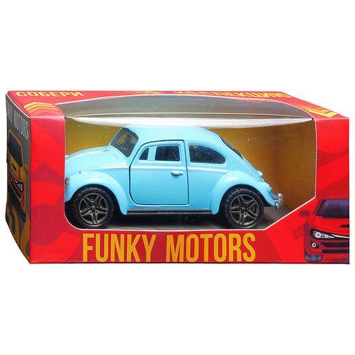 Светло-голубая инерционная машинка ретро die-cast , 1:32