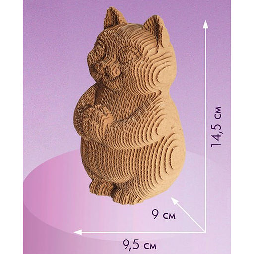 Конструктор из картона. Объёмная игрушка "Кот"