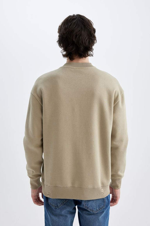 Толстовка свободного кроя с круглым вырезом и принтом - Defacto фото 6