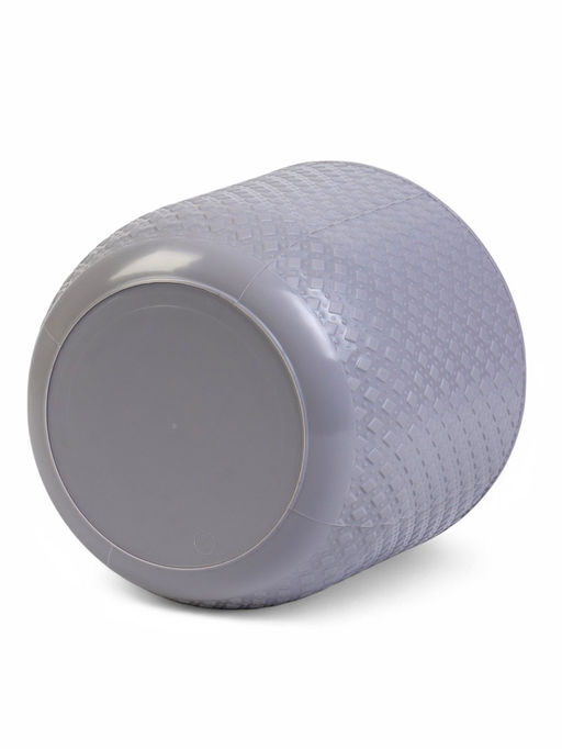 Кашпо для цветов «Клевер», 4.5 л, d=20 см, h=18 см, пластик, цвет серый шёлк