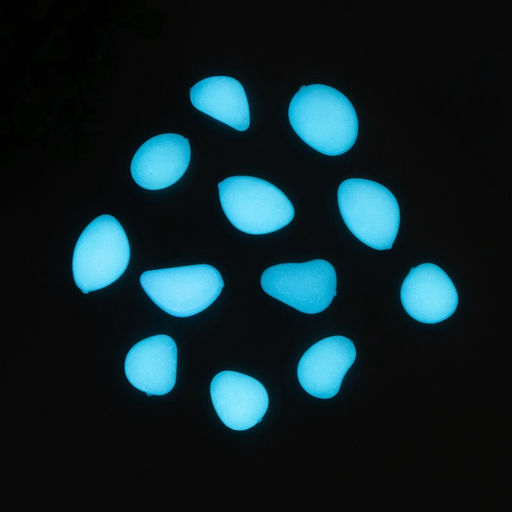 Цена за 2 шт. Декор для творчества пластик светится в темноте «Белые камешки», набор 12 шт.