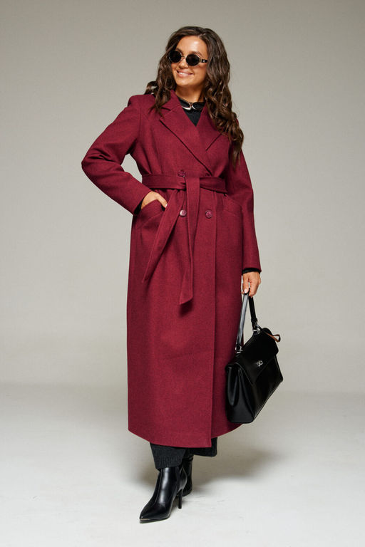 Пальто Beautiful Free 7026 винный