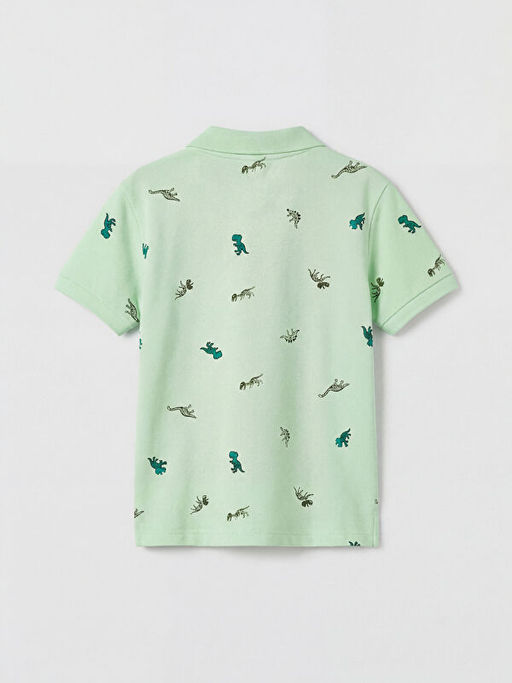 Polo Yaka Desenli Erkek ?ocuk Pike Ti??rt