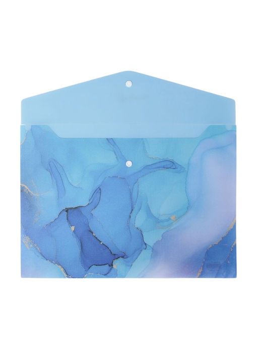 Цена за 12 шт. Папка-конверт на кнопке формат А4 180мкр блестящая МИКС Мрамор  (штрихкод на штуке)