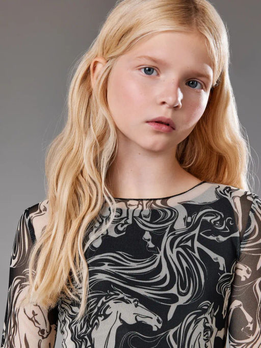 ACOOLA / Платье детское для девочек Zmeya черный принт фото 4