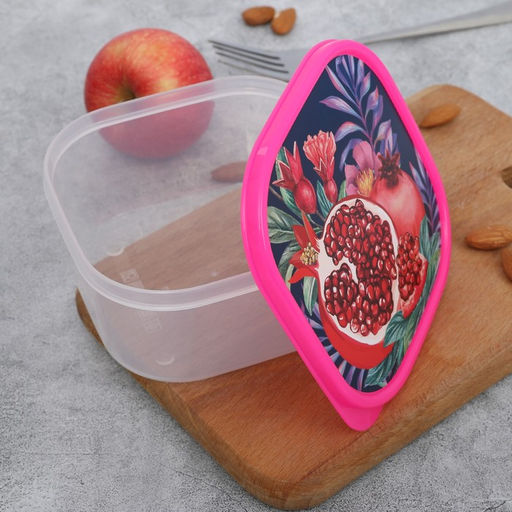 Цена за 2 шт. Ланч - бокс квадратный Гранат, 700 мл - Сима-Ленд фото 2