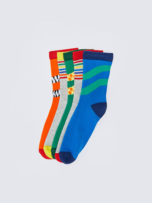 Desenli Erkek ?ocuk Soket ?orap 5li