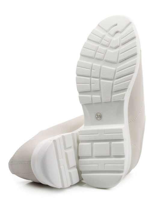 03-YD138-2 LT. BEIGE Полуботинки спортивные женские (натуральная кожа)