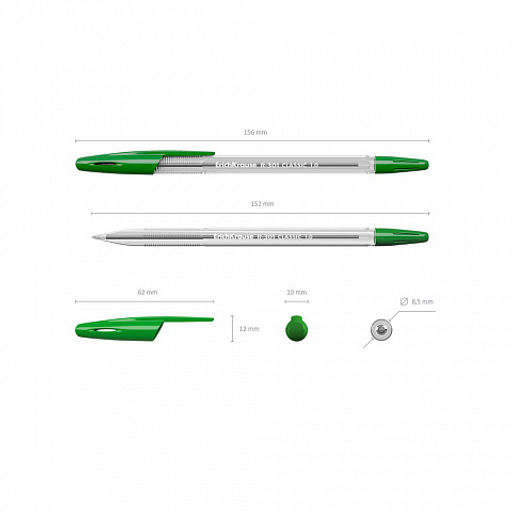 Цена за 24 шт. Набор из 4 ручек шариковых ErichKrause R-301 Stick Classic 1.0, цвет чернил: синий, черный, красный, зеленый (в пакете)