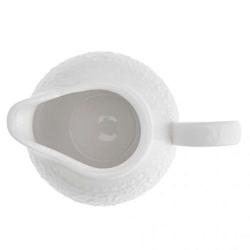 Русь Сливочник (молочник) фарфоровый 180мл, д7,5см h7,7см, белый, рельефный декор (Китай) - Домашняя мода фото 5