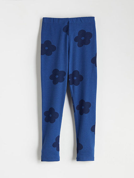 ?i?ek Desenli Fitilli K?z ?ocuk Tayt