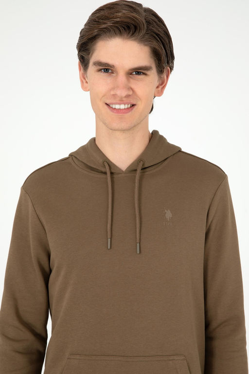 Мужской базовый свитшот цвета хаки - U.s. polo assn фото 2