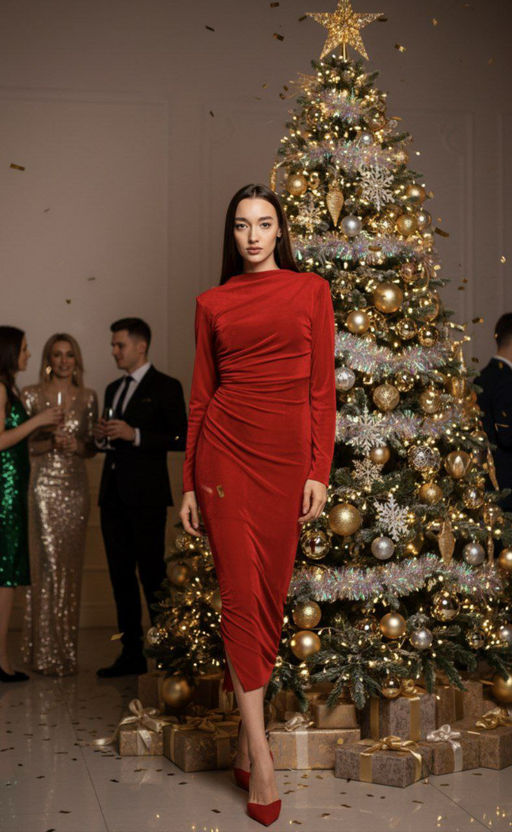 Платье #КТ1074, красный - Dommod фото 7