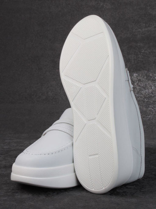 03-PDD171-1 WHITE Полуботинки женские (натуральная кожа)