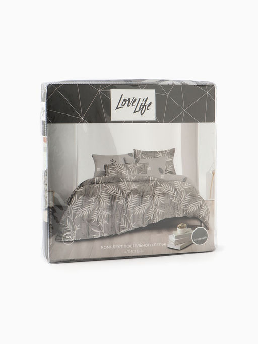 КПБ 2 сп LoveLife Листья 175*225см, 175*225см, 50*70см-2шт, 75гр/м2, микрофибра фото 5