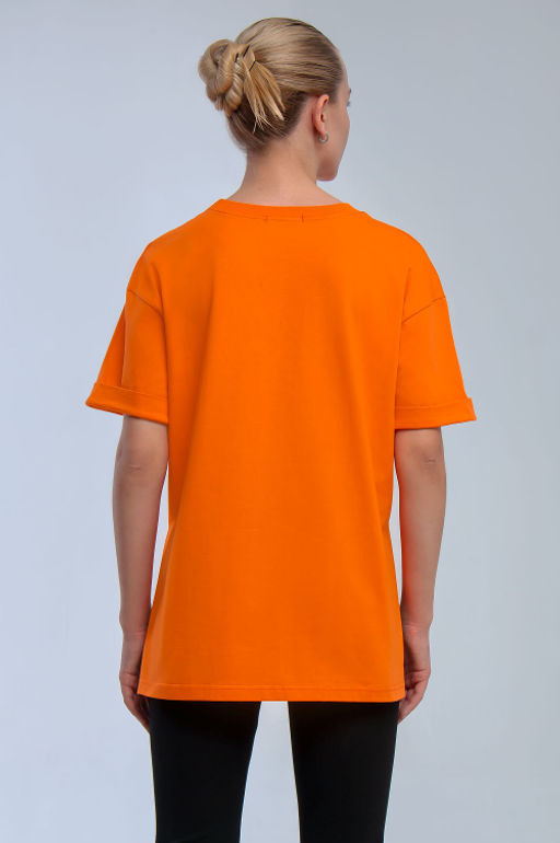 Арт. 31120 Футболка женская 44-52 (5 шт) Цвет:оранжевый - Калинка фото 3