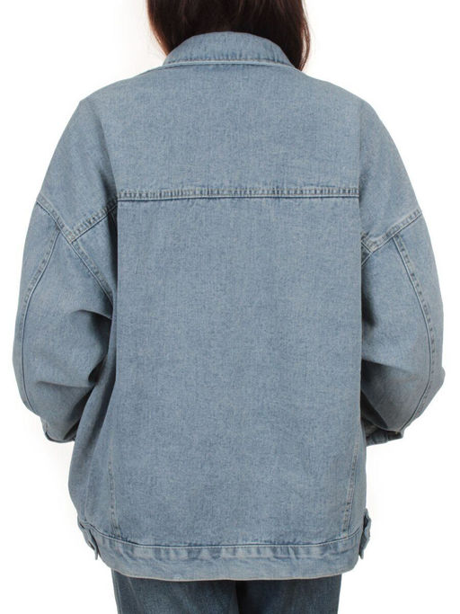5803 LT. BLUE Куртка джинсовая женская оверсайз - Fashion фото 5