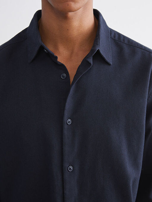 Regular Fit Uzun Kollu Gabardin Erkek G?mlek