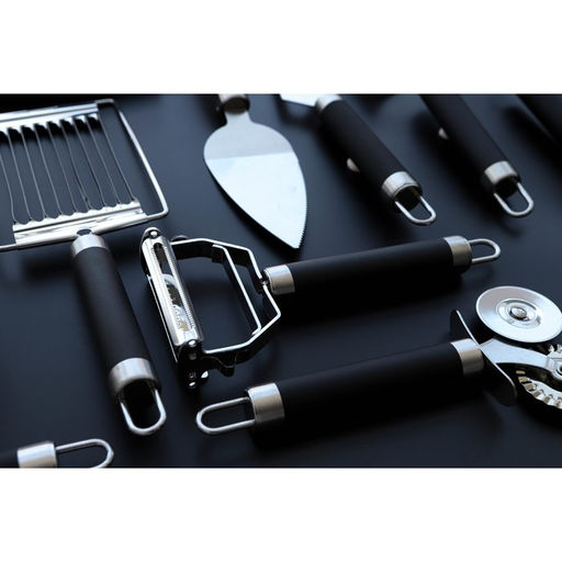 Овощечистка Доляна Venus, 21 см, нержавеющая сталь, чёрная  фото 7