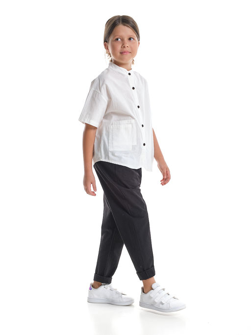 Рубашка для девочки 33-58771 белый - Mini maxi фото 6